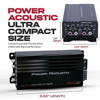 Thumbnail for Power Acoustik MICRO4-1500D 1500W Class D Compact 4-Channel Car Amplifier