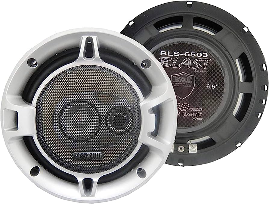 2 Absolute USA BLS-6503 Blast Series 6.5 Inches 3 Way Car Speakers 640 Watts Max Power
