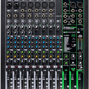 Mackie ProFX12v3 12-Channel Mixer with Built-in Effects and USB + Pro TH02 Headphone with Pair of XLR Cable+free Absolute Phone Holder