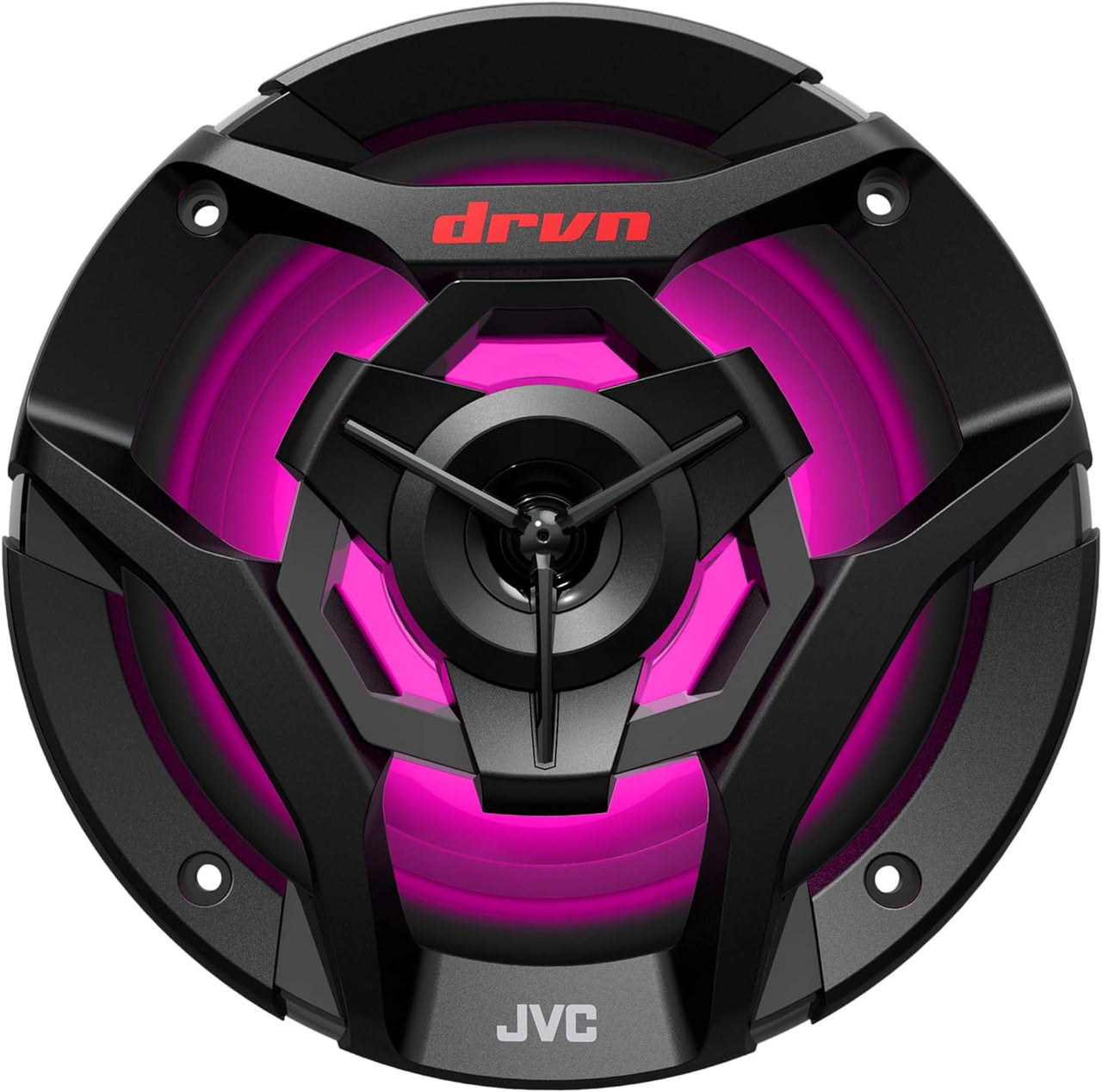 2 JVC CS-DR620MBL 6.5inch 2-Way Coaxial Speakers featuring 21-color LED Illumination / Water Resistant (IPX5) / UV Resistant Woofers / Peak Power 260W / RMS Power 75W