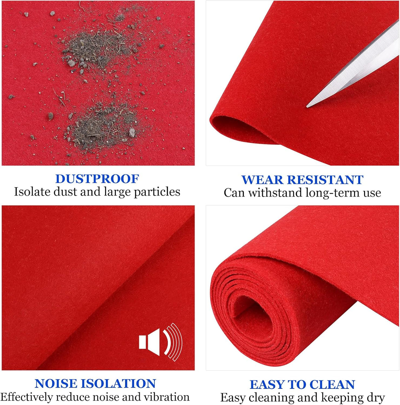 MR DJ DC3LRD 3' L X 4' W Light Red Carpet for Speaker Subwoofer Enclosure Boxes