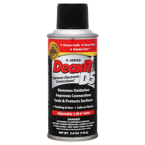 6 DeoxIT D5S-6 Contact Cleaner Non-Flammable No-DRIP 5% Spray 5 oz