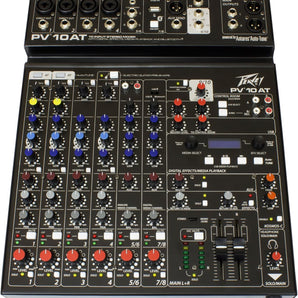 Peavey PV 10 AT 10 Channel Compact Mixing Mixer Console with Bluetooth Auto-Tune pitch correction + Rackmount Kit
