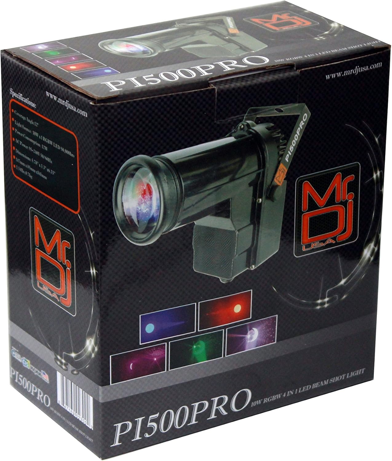 MR DJ PI500PRO 4-in-1 LED LED Quad DMX Mini Spotlight 12W Lighting With DMX For Party Club DJ Disco Bar