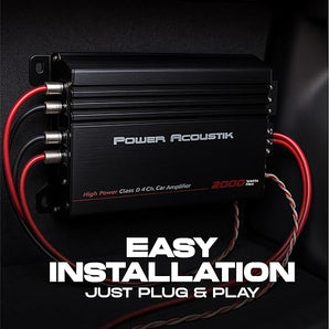 Power Acoustik 2,000W Class D Compact 4-Channel Car Amplifier