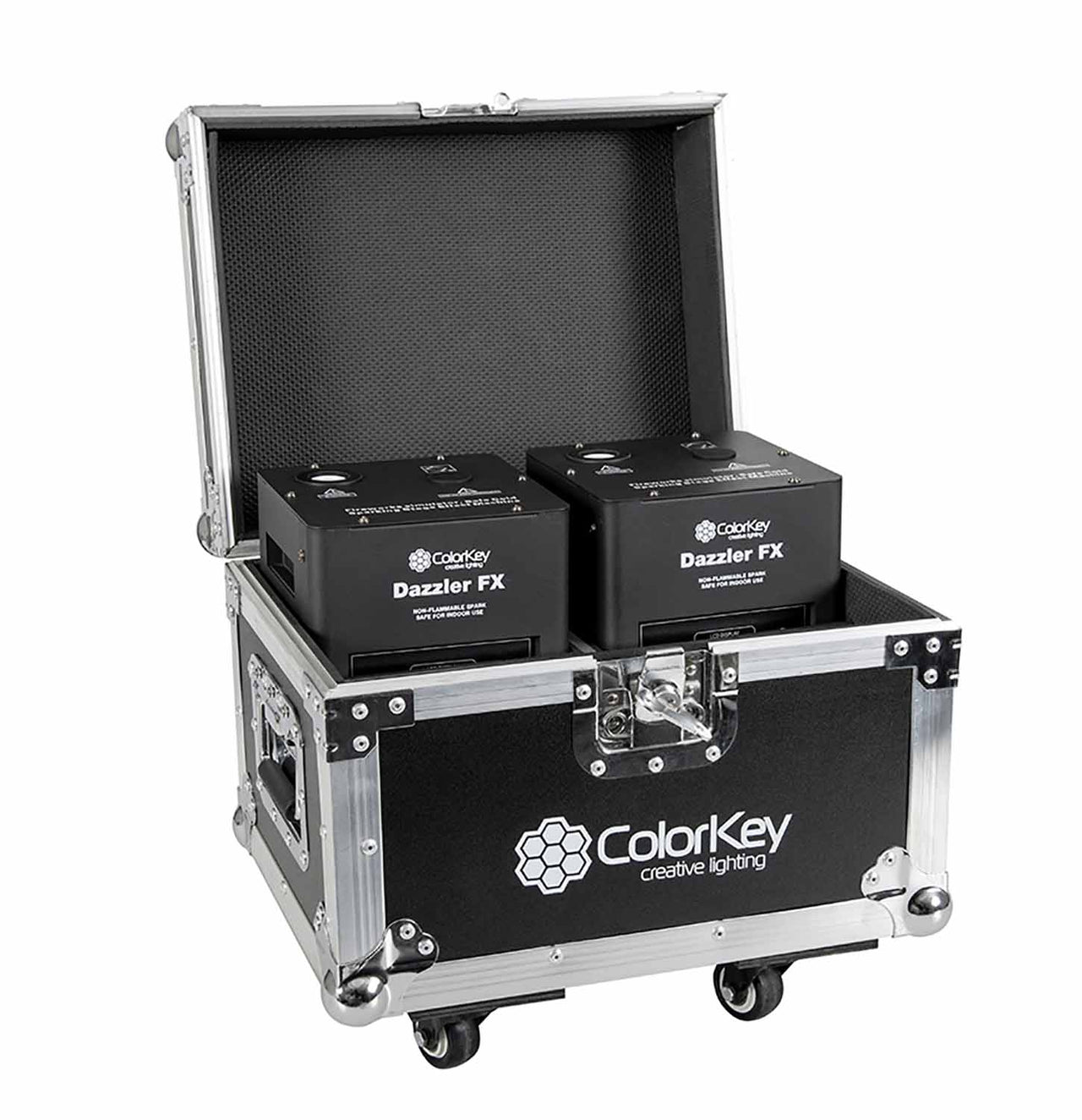 Colorkey CKU-9030 Road Case for 2-PC Dazzler FX Cold Spark Machine