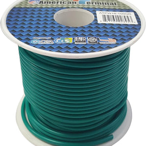 American Terminal ATPW16-100GR 16GA 100' Green Primary Remote Power Ground Wire
