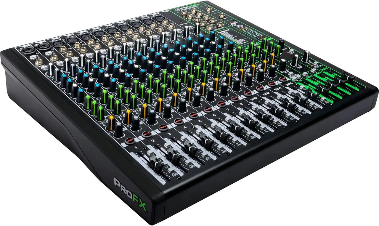 Mackie CR5-XBT Bluetooth Studio Monitor + ProFX16v3 16-Ch Mixer USB Effects