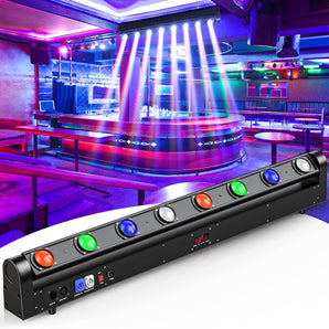 MR DJ ELMH800 8 Eye 8x12W RGBW LED Beam Moving Head Spotlight Lighting Pro Equipment Church Wedding DJ Party KTV Show