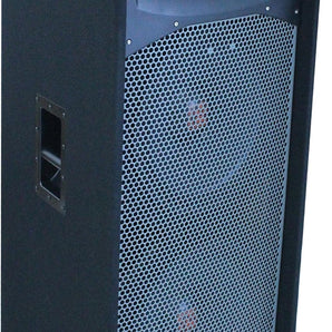 MR DJ COMSD15 Double 15-Inch 5000 Peak Momentary Power Speaker with 2-Inch 780W RMS Titanium Driver
