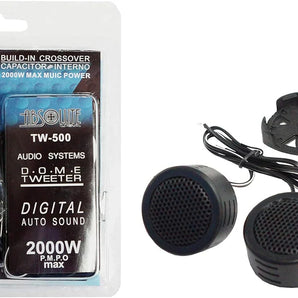 2PAIR Absolute TW-500 500WATT High Efficiency Dome Tweeter w/ Built-in Crossover