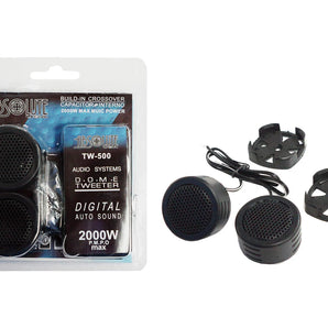 4 Pairs Absolute TW500 500 Watts Car Audio Piezo Super Dome Tweeter