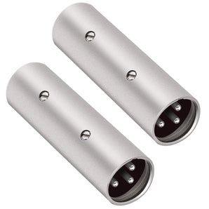 2 MR DJ AXLRMM-2 3-Pin XLR Male to 3-Pin XLR Male Audio Microphone Cable Extension Adapter Connector