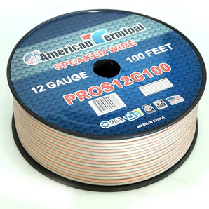 American Terminal PROS12G100 100FT 12 Gauge PRO PA DJ Car Home Marine Audio Speaker Wire Cable