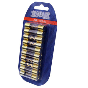 Absolute AGU80-20 80 Amp Gold-Plated AGU Glass Fuse (20 Pack)