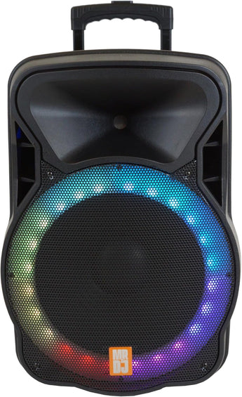 Dual 15-Inch Active PA Speaker Package with Stands