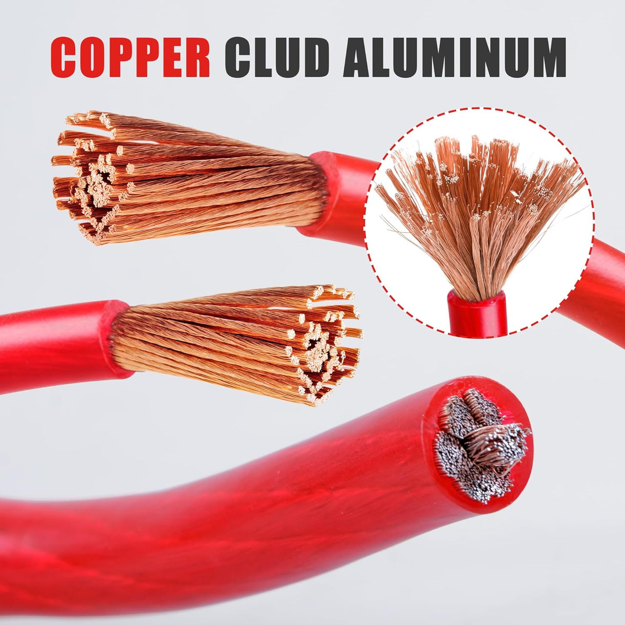 2 MK Audio PC8250RD 8GA 250' Red Power Ground Wire Car Audio Amplifier Marine Cable
