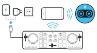 Thumbnail for Hercules DJControl Mix Blue Bluetooth Wireless Controller for Smartphones