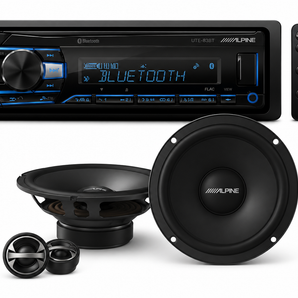 Alpine UTE-83BT Multimedia Receiver + DM-65C-G 6.5" Component 2-Way Bundle