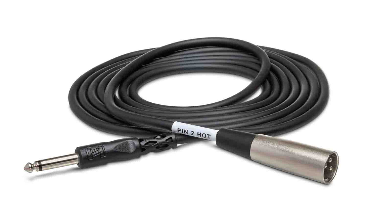 Hosa PXM-120, 1/4" TS to XLR3M Unbalanced Interconnect Cable - 20 Feet