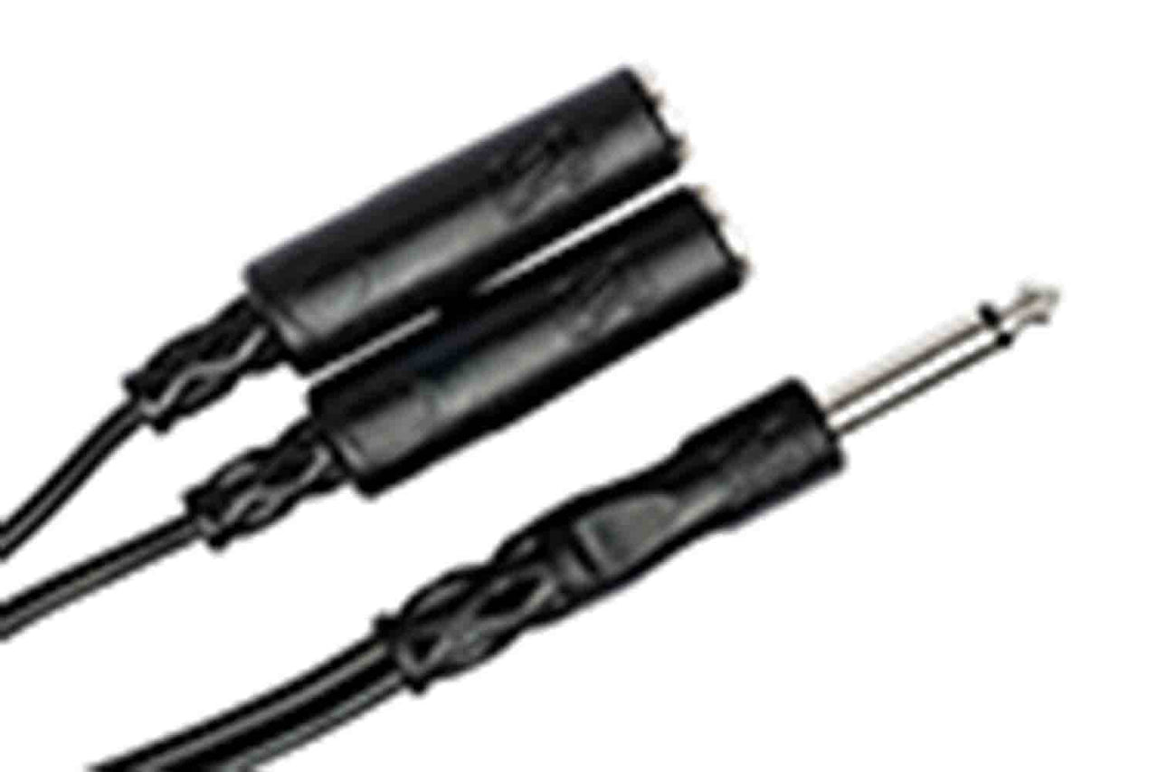 Hosa YPP-111 Y Cable 1/4" Male to Two 1/4" Female