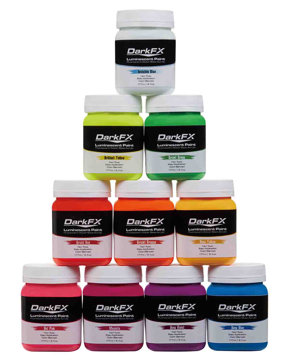 Antari DFX-UV06VP 6 oz UV Paint Color Variety - 10 Pack