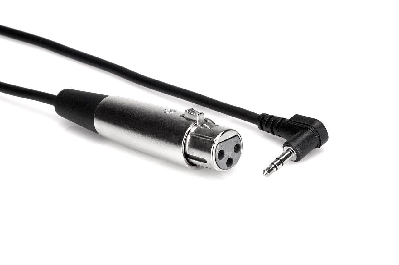 Hosa XVM-110F Microphone Cable, XLR3F to Right-angle 3.5 mm TRS – 10 Feet