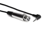 Thumbnail for Hosa XVM-110F Microphone Cable, XLR3F to Right-angle 3.5 mm TRS – 10 Feet