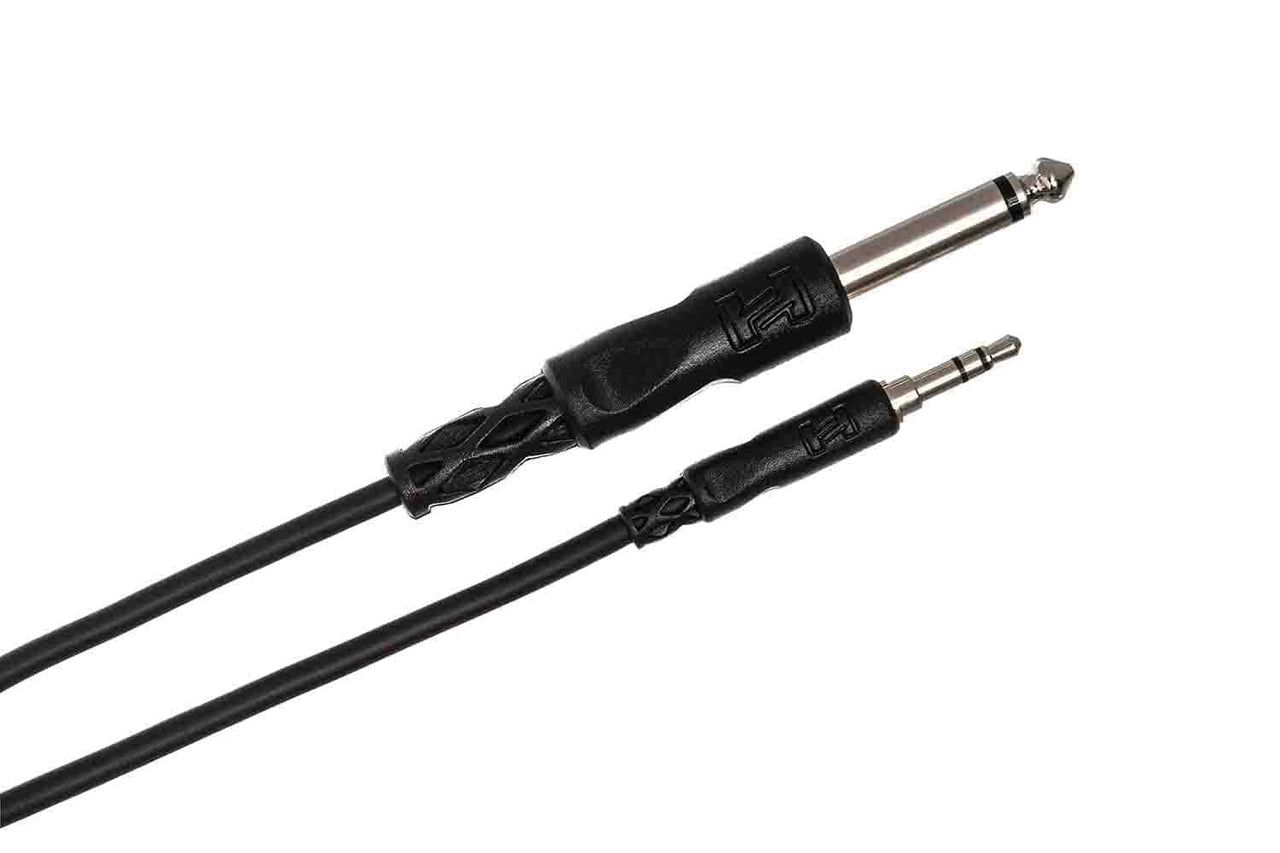 Hosa Mono Interconnect Cable, 1/4 in TS to 3.5 mm TRS