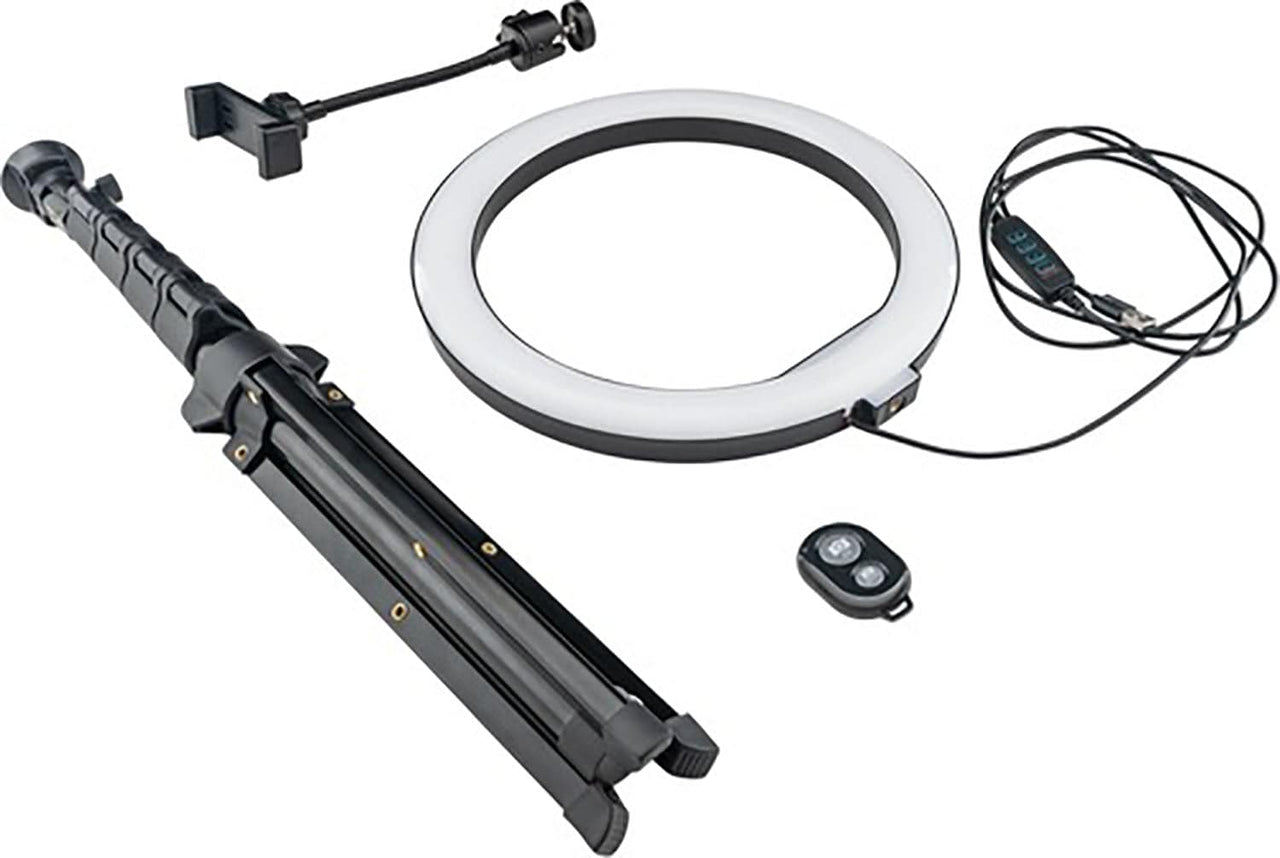 Mackie mRING-10, 10” 3-Color Ring Light Kit with Stand and Remote