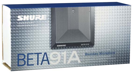 Shure Beta 91A Half Cardioid Boundary Condenser Microphone