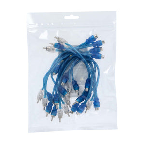 Raptor R2Y1-10 10 Pack RCA 2-Channel R2 Audio Cable - Bulk Series 1F-2M