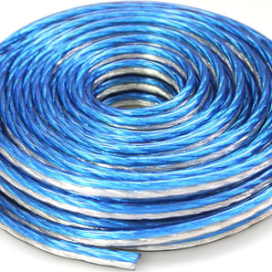 AT TSWT18B100 18 Gauge Premium Speaker Wire 100ft Clear Blue/White