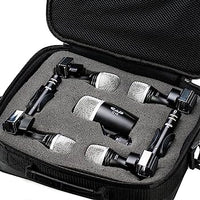 Thumbnail for Cad Audio Stage7 Premium 7-Piece Drum Instrument Mic Pack with Vinyl Carrying Case + 4 On Stage Microphones Cables