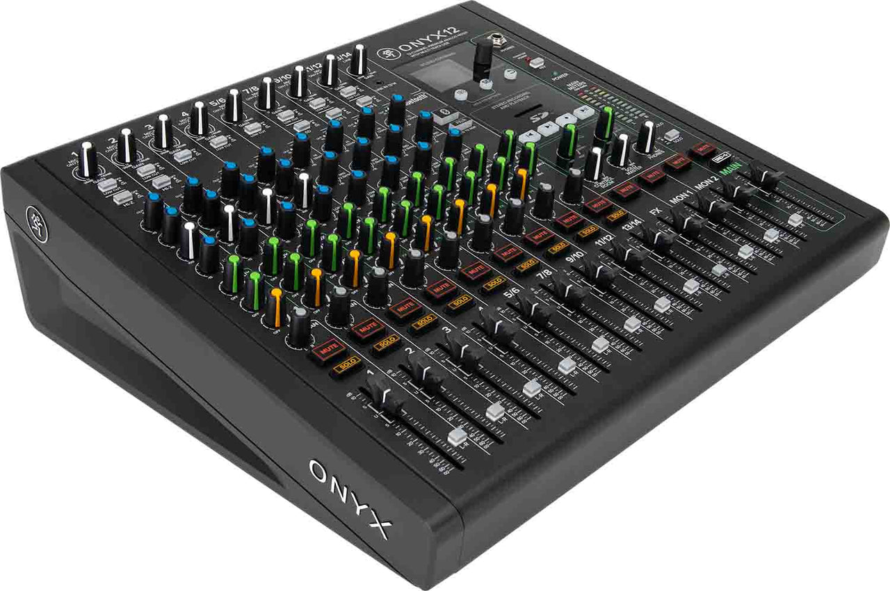 Mackie Onyx12, 12 Channel Premium Audio Mixer with Multitrack USB