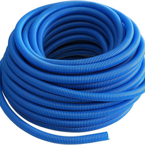 MR DJ DSLT38BL 100' 3/8" 10mm Blue Split Wire Loom Conduit Tubing Sleeve Tube
