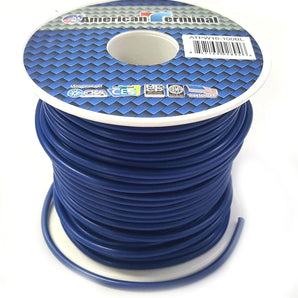 American Terminal ATPW16-100BL 16GA 100' Blue Primary Remote Power Ground Wire