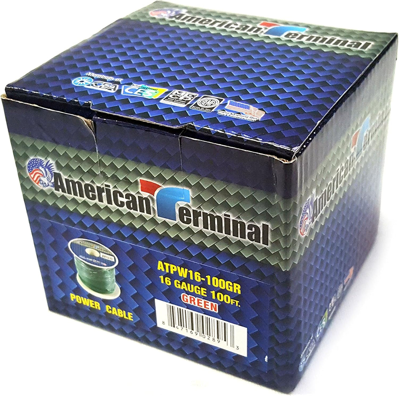 American Terminal ATPW16-100GR 16GA 100' Green Primary Remote Power Ground Wire