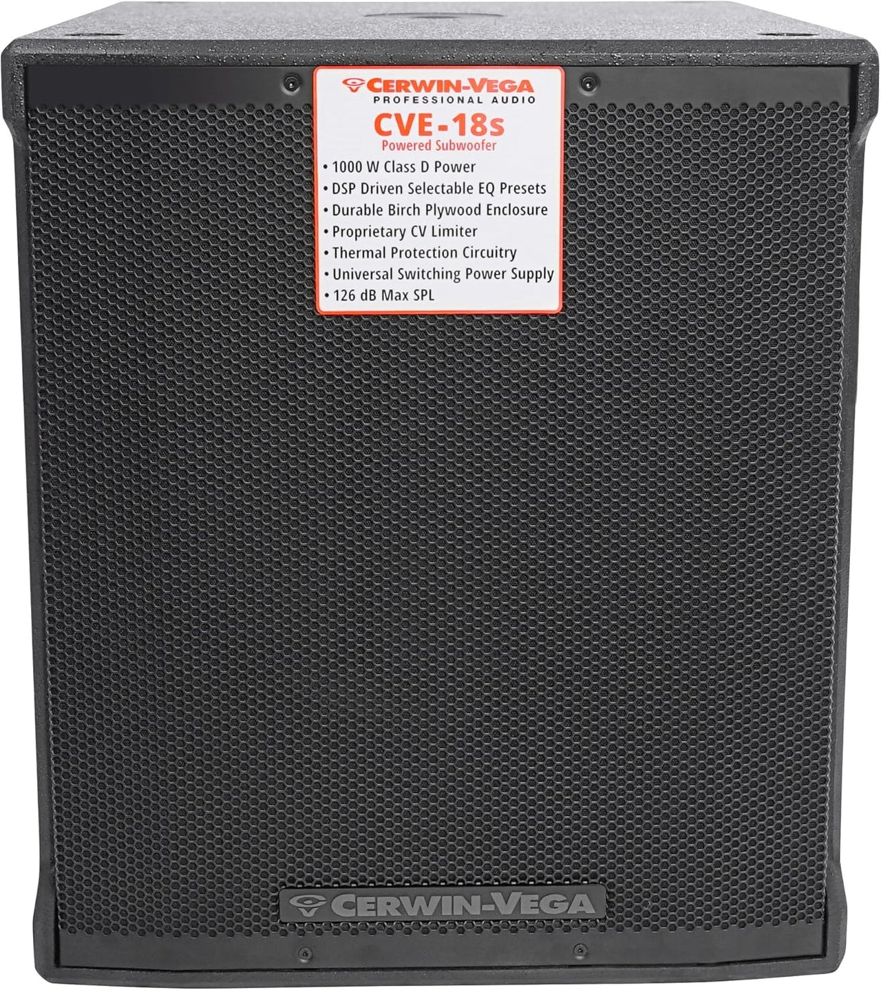 2 Cerwin Vega CVE-18S 18" 1000 Watts Powered Subwoofer