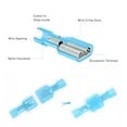 nylon spade crimp fully insulated wire terminals connector in blue color.