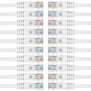 20 American Terminal EPC3WH 3' Cat6 patch cableCat6a Ethernet network patch cable RJ45 23AWG 600M solid copper wire 3' White