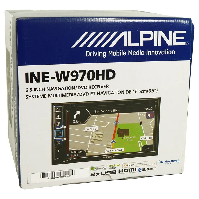Alpine INE-W970HD 6.5" Navigation CD/DVD Receiver with Apple CarPlay and Android Auto