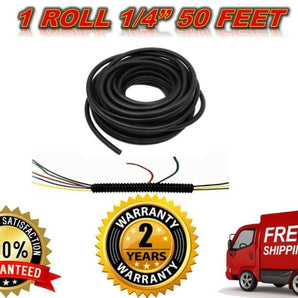 MK AUDIO SLT14 50 FEET 1/4" SPLIT LOOM WIRE TUBING HOSE COVER AUTO HOME MARINE