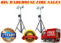 Thumbnail for (2) MR TRUSS Pro Lighting 12 Foot Crank Light Stand & (2) Square Truss T-Bar