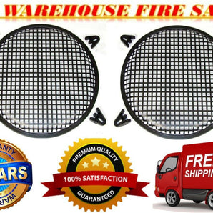 2) 15" SubWoofer Metal Mesh Cover Waffle Speaker Grill Protect Guard DJ Car Audi