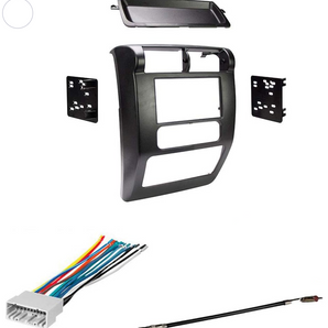 Fit 2003-2006 04 05 Jeep Wrangler TJ Double Din Radio Dash Kit w/ Wiring Harness