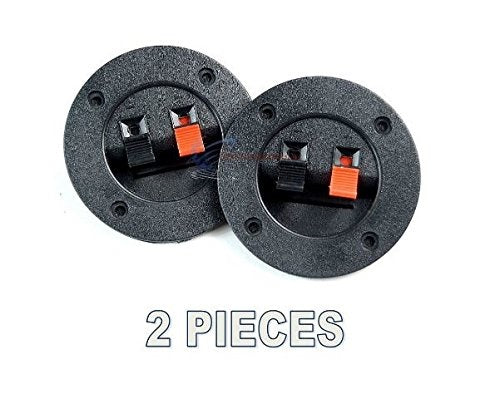 2 PACK SPEAKER ROUND BOX SPEAKER TERMINAL CUP SPRING POST SUBWOOFER SPEAKER BOX