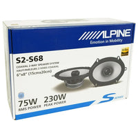 Thumbnail for 2 Alpine S2-S68 Car Speaker 460W 6x8