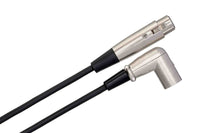 Thumbnail for Hosa XRR-103, XLR3F to Right Angle XLR3M Balanced Interconnect Cable - 3 Feet