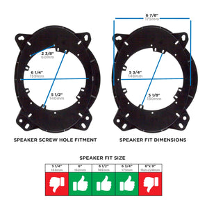 Metra 82-8147 Speaker Adapter Plates Compatible Fits Select Lexus/Toyota 2002-Up